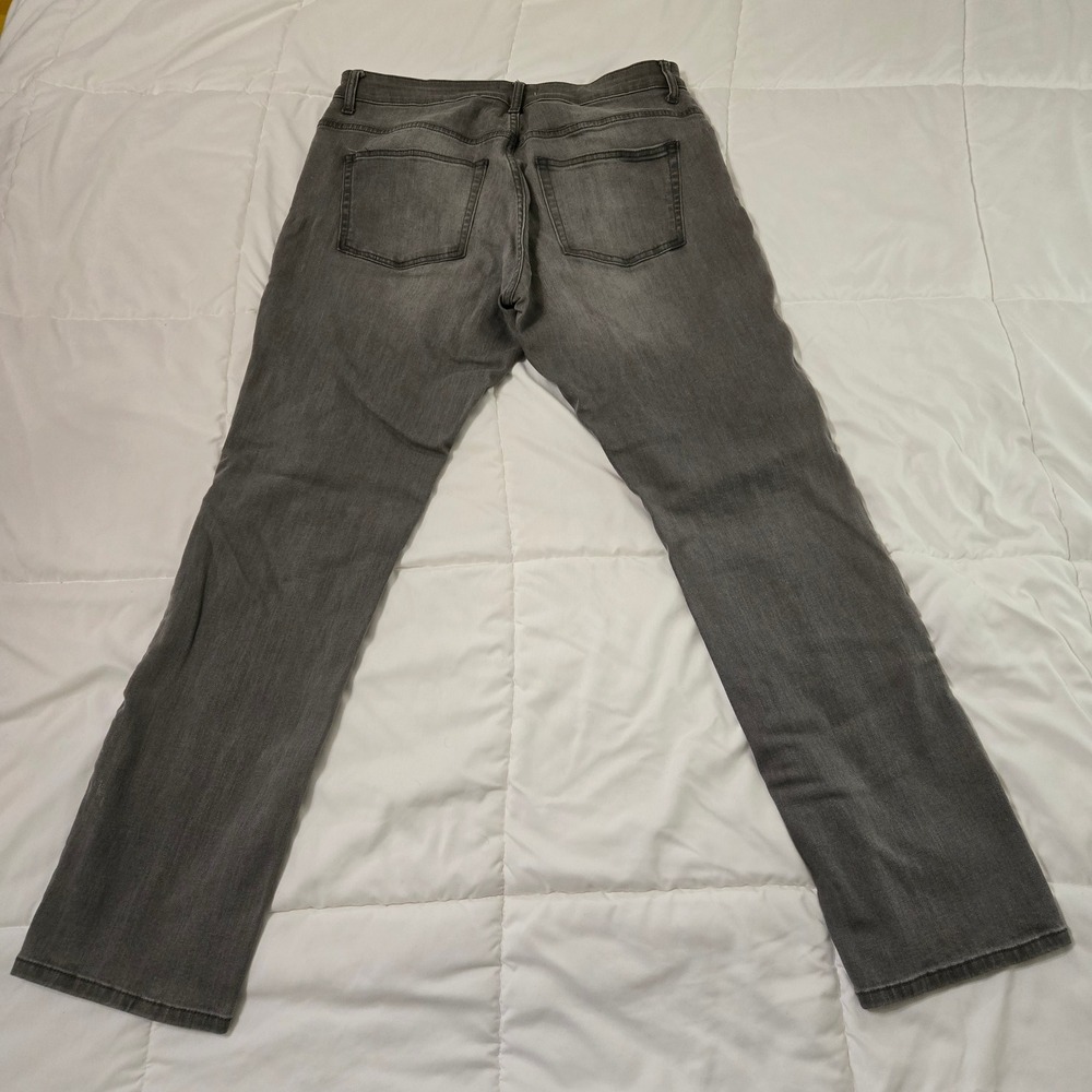 Warp + Weft AMS Amsterdam Slim Jeans Mens 34x32 Smoke Grey Stretch Denim 166332 - Picture 2 of 4
